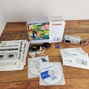 Canon PowerShot A400 Compact Digital Camera 3.2MP With Box Software Memory Card